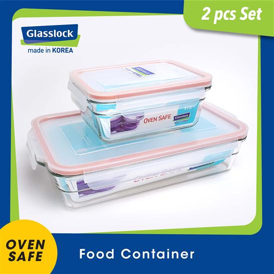 Glasslock Taper Container Food Storage Set